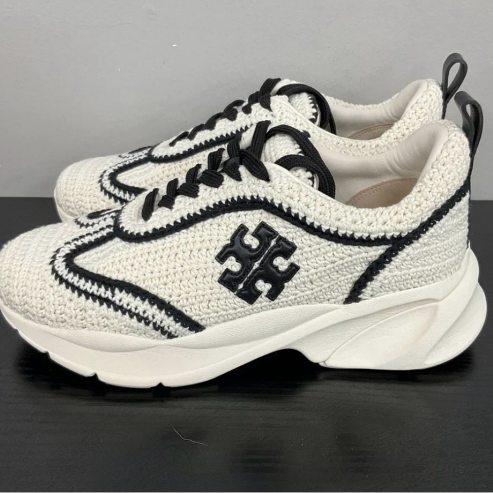 Tory Burch Good Luck Crochet Sneakers
